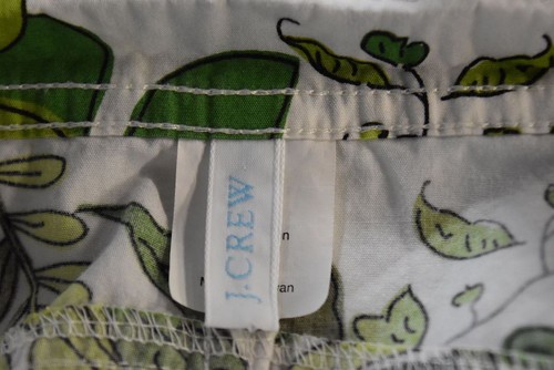 Traje de baño para mujer J Crew talla 12 verde blanco floral algodón mini - Imagen 4 de 5