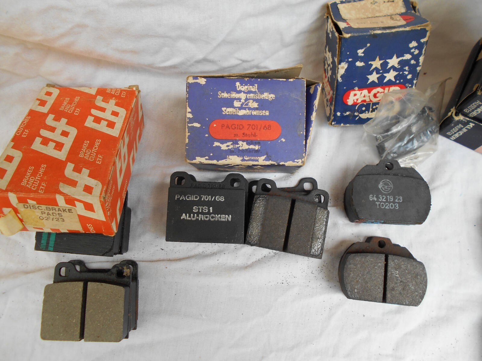 1970's  VTG LOT 10  NOS  European  brake pads Mercedes  Ferrari Porche VW + more