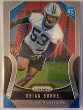 Brian Burns 2019 Panini Prizm Card #318 Rookie RC Carolina Panthers