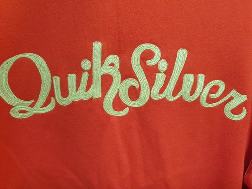 Quiksilver Red 70 Trackjacket oro ricamato logo spellout grande mod anni 2000 - Foto 9 di 12