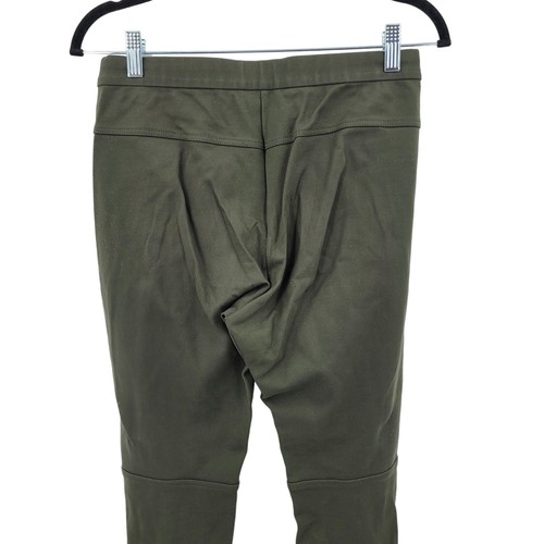 BCBGMaxAzria Christopher Olive Green Leggings Moto Pants M Zipper Detail Baddie - Picture 8 of 10
