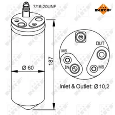 Dryer, Air Conditioning Easy Fit NRF 33152 for Fiat Punto