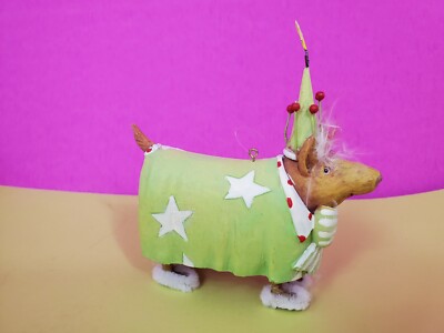 Krinkles Patience Brewster Large Terrier in Fuzzy Slippers Dog Ornament Dept 56