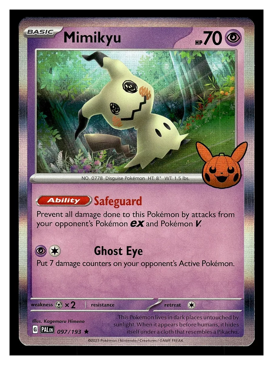 Mimikyu Pokemon Card Holo 2020 Trick Or Trade Halloween Special