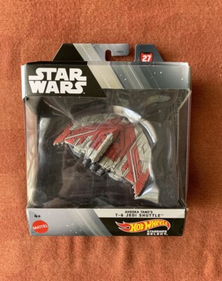 Star Wars Hot Wheels Starships Select Ahsoka Tano's T - 6 Jedi Shuttle 