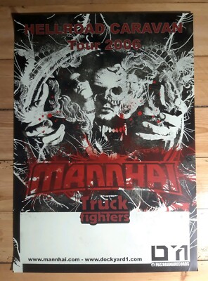 MANNHAI & TRUCKFIGHTERS 2006 Tour Poster A2 | FIN / SWE Heavy Stoner Rock RARITY