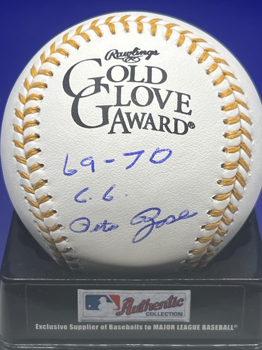 PETE ROSE CINCINNATI REDS 1969-70 GOLD GLOVE PSA SIGNED OML GOLD
