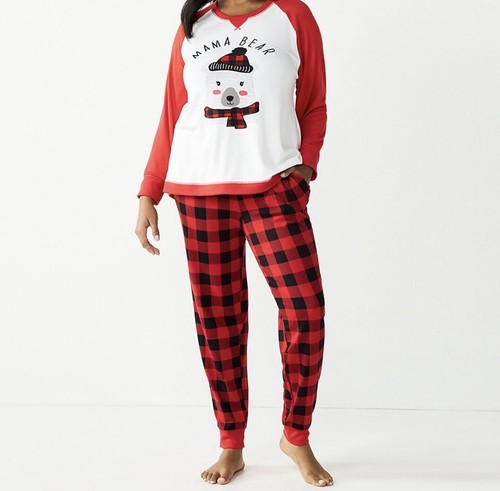 Christmas Pajamas For Women Jammies For Your Families Beary Cool "Mama Bear" - Picture 4 of 6