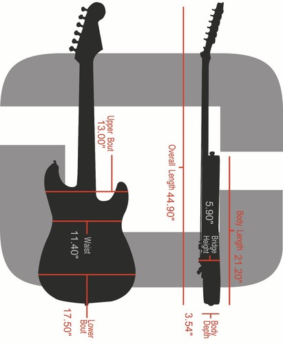 Crossrock Fiberglass Eletric Guitar Case fits Gibson L5, Epiphone Broadway - Picture 17 of 22