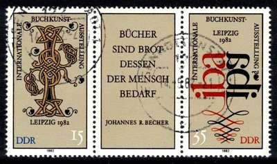 DDR 2697-2698 Zdr. , gestempelt / o / IBA , Buch Kunst Ausstellung / s7