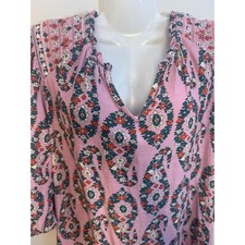 Knox Rose Midi Dress Floral Print XS Long Sleeve Casual Pink Boho Chic Flower
