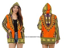 Women Jacket Coat Indie Folk Dashiki African Printed Hooded Jacket Autumn Casual