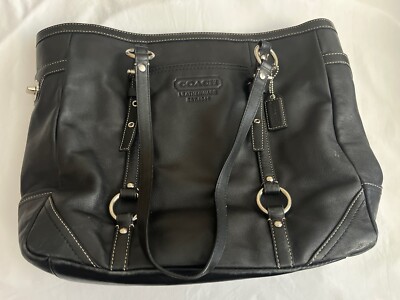 Used In Good Condition Black Coach Tote Bag Leatherware Est. 1941