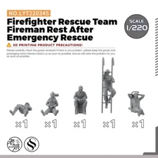 1/220 Z Gauge Firefighter Rescue Team Fireman Rest After Emergency Rescue