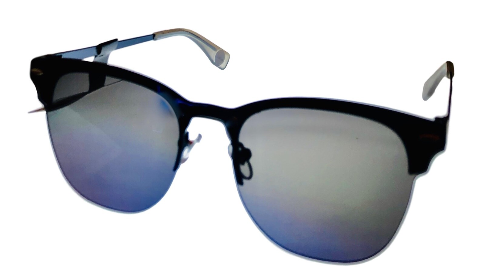 Converse Navy Mens Rimless Metal Square Sunglasses with Smoke Lens H105-image