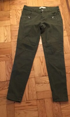 Z1975 Zara Basic Denim Moto Pants Jeans sz 4 GUC