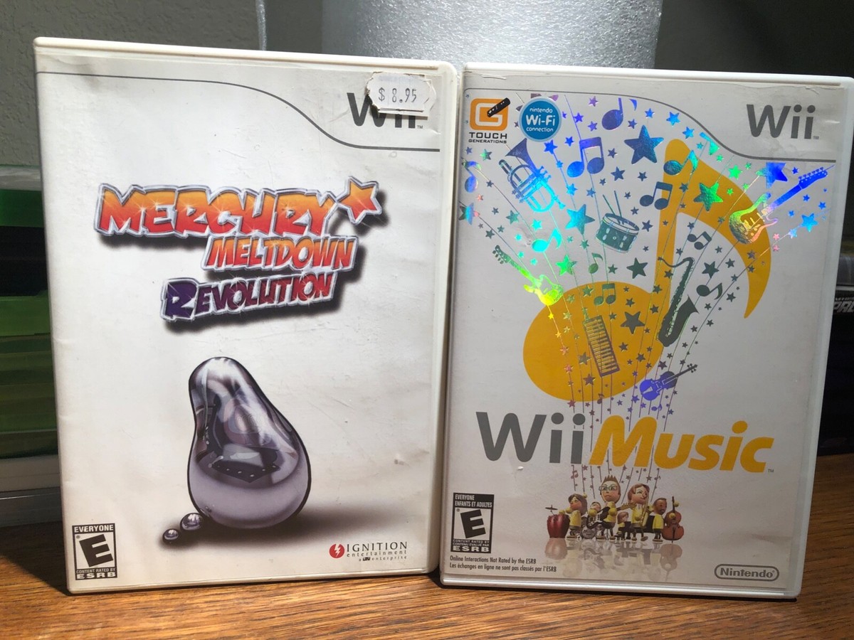 Lot of Wii Games Mercury Meltdown Revolution and Wii Music