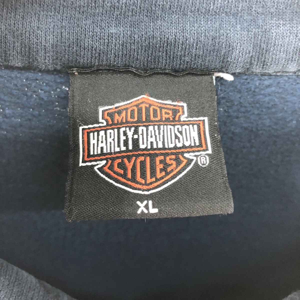 00'S Harley-Davidson Back Print Half Zip Sweatshirt Trainer