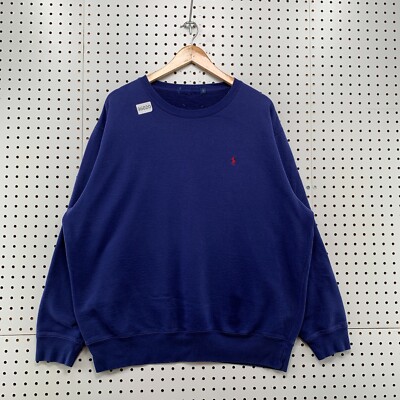 VTG 90s POlo Ralph Lauren Crewneck Sweat Shirt Mens Large Blue Red 