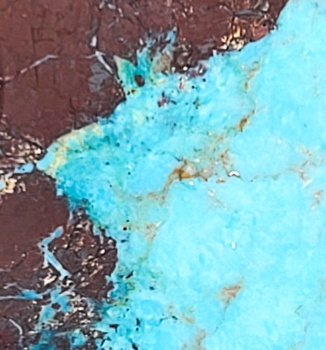 GS924 Hardy Pit Kingman turquoise rough slabs 57.3 grams; lapidary - Picture 2 of 10