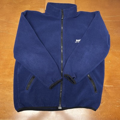Helly Hansen Jacket Mens Large Blue Fleece Full Zip Long Sleeve Lightweight