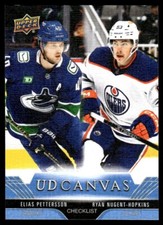 2023-24 Upper Deck UD Canvas Elias Pettersson / Ryan Nugent-Hopkins Vancouver