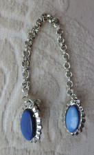 Vintage Square Dancing Royal Blue Rhinestones  Vest Chain