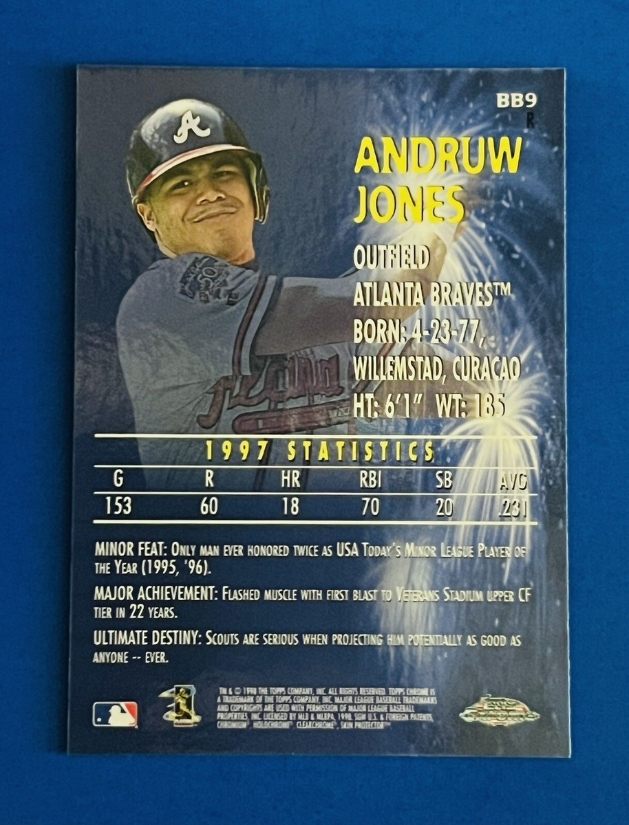 1998 Topps Chrome Andruw Jones Baby Boomers Refractor Insert