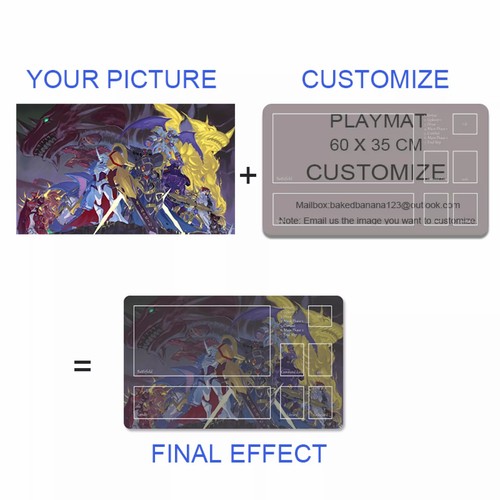Board Game TCG Playmat Custom Picture With Card Zones Trading Card Game Playmat - Picture 9 of 25