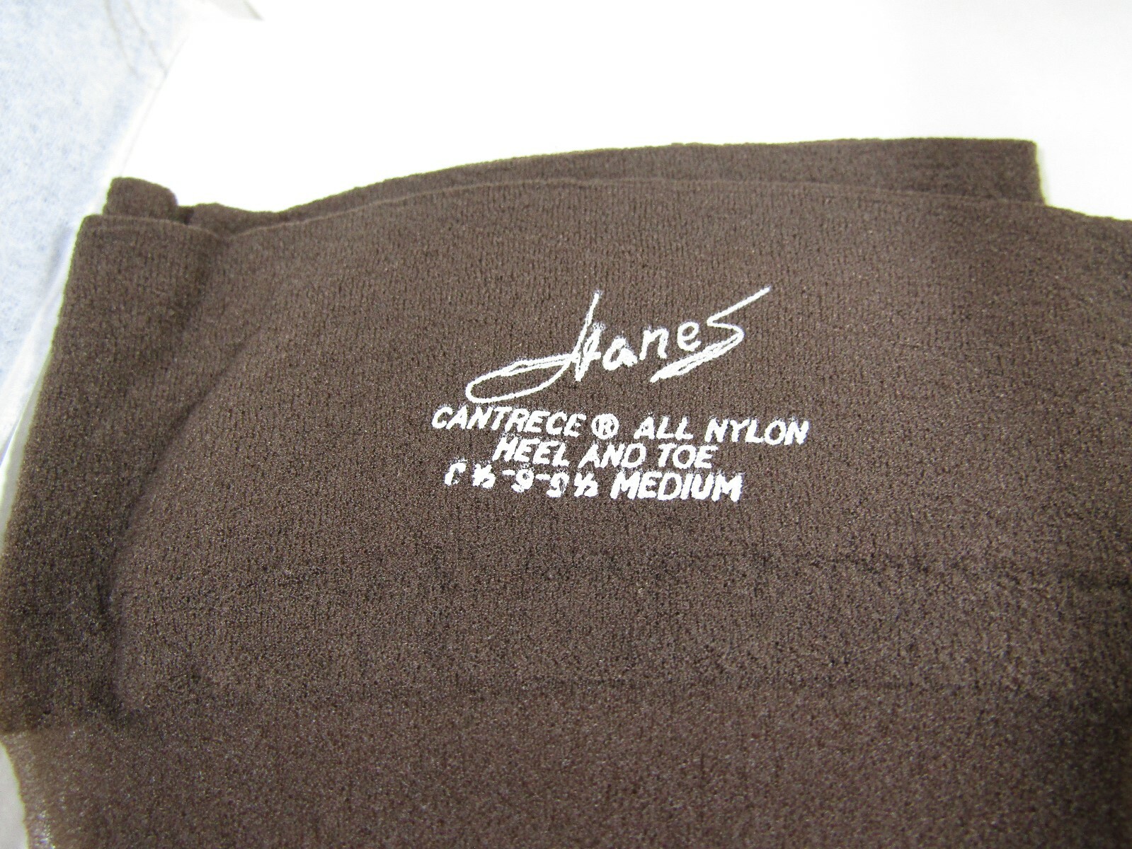 NOS Vintage Hanes Stockings Gentle Brown Heel & Toe… Gem