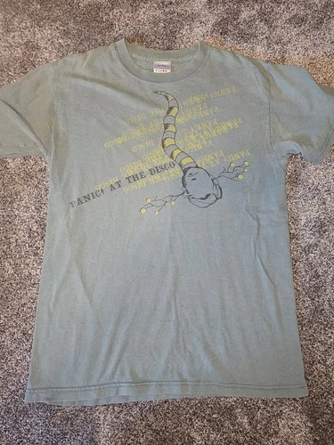 Panic! At The Disco Shirt Green Worm Boy Vintage vintage concert t-shirt, vintage, single stitch, B+ condition
