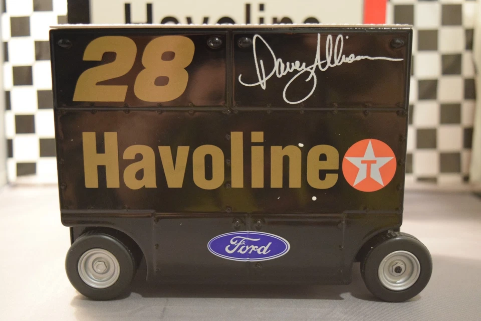 Action RCCA Davey Allison #28 Texaco Havoline Pit Wagon Bank 1990 escala 1:16 Foto 4 de 4