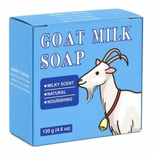 Goat Milk Soap Bar Natural Moisturizing Body Face Cleanser Milky Scent 130g