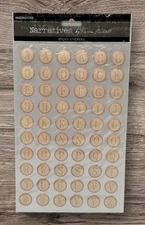 Creative Imaginations Alphabet Epoxy Stickers Pink Scrapbooking NEW