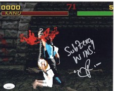 Daniel Pesina signed 8x10 Photo Sub Zero Mortal Kombat JSA Authentication