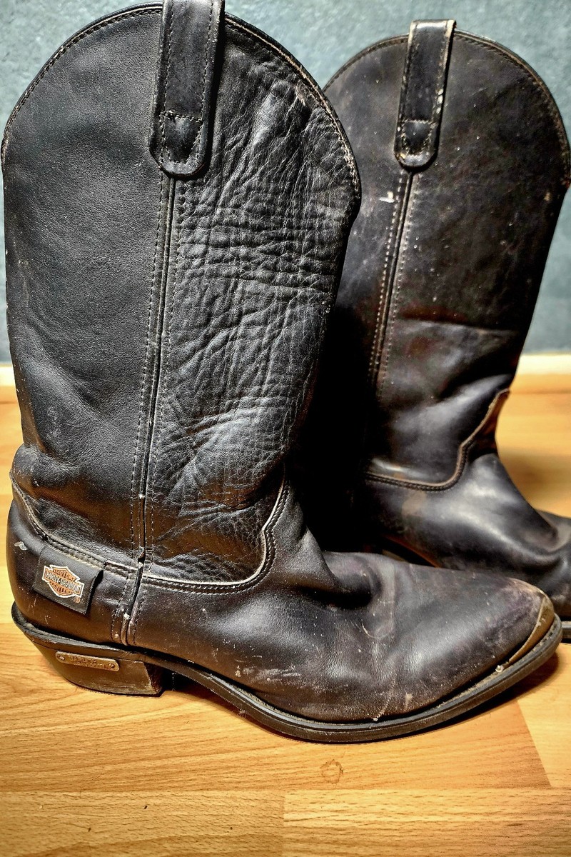 90s ハーレーダビッドソン　ウエスタンブーツ Harley Davidson Black Cowboy Boots Mens 10 - Vintage 1990s | eBay