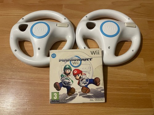 Mario Kart Nintendo wii cardboard Sleeve & Official Steering Wheels