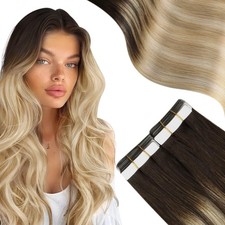 Moresoo Tape in Hair Extensions Human Hair Straight Tape in Extensions Real Hair