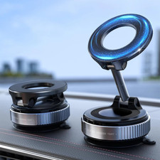 360 Vacuum Magnetic Phone Holder Adjustable Suction Cup Car Mount Foldable Stand