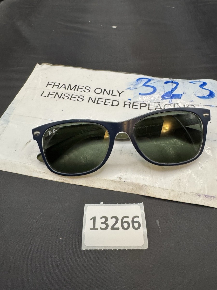 Ray-Ban Unisex Sunglasses RB2132 6188 Matte Blue Square  display picture 1