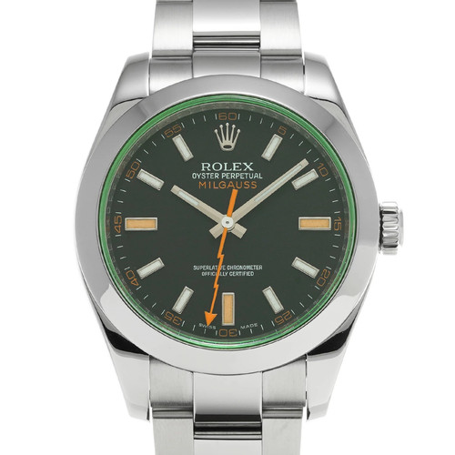 ROLEX Milgauss 116400GV Black Case Size 40 x 40 mm Men's Used Watch #5234