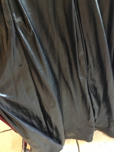 Vintage Lip Service Black & White PVC Pleather Vinyl Cross Goth Trench Coat 2XL - Picture 10 of 11