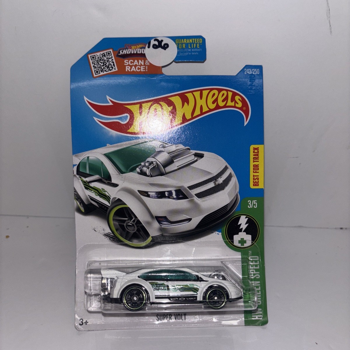 HOT WHEELS CHEVY SUPER VOLT WHITE 1:64 DIECAST 2 7/8