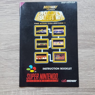 Anleitung Arcade Greatest Hits Super Nintendo SNES Spielanleitung SNSP-AW7P-EUR