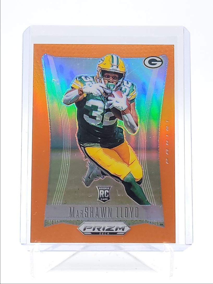 MARSHAWN LLOYD 2024 PANINI PRIZM DECA ROOKIE ORANGE PACKERS RC /49 Q5542