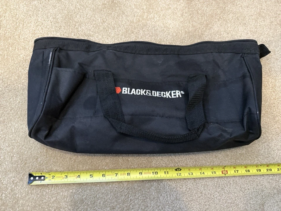 Black & Decker Embroidered Zip Canvas Bag Tool Storage - Image 2 of 3