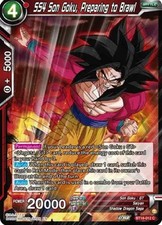 SS4 Son Goku, Preparing To Brawl BT18-012 C Foil Dawn Of The Z-Legends DBS NM
