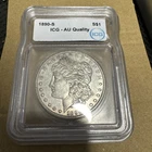 1890-S Morgan Silver Dollar San Francisco ICG - AU Quality