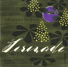 ETERNA 825016 Ed1 Green/White Stereo BRAHMS Serenade 1 BONGARTZ Dresden PO VG+