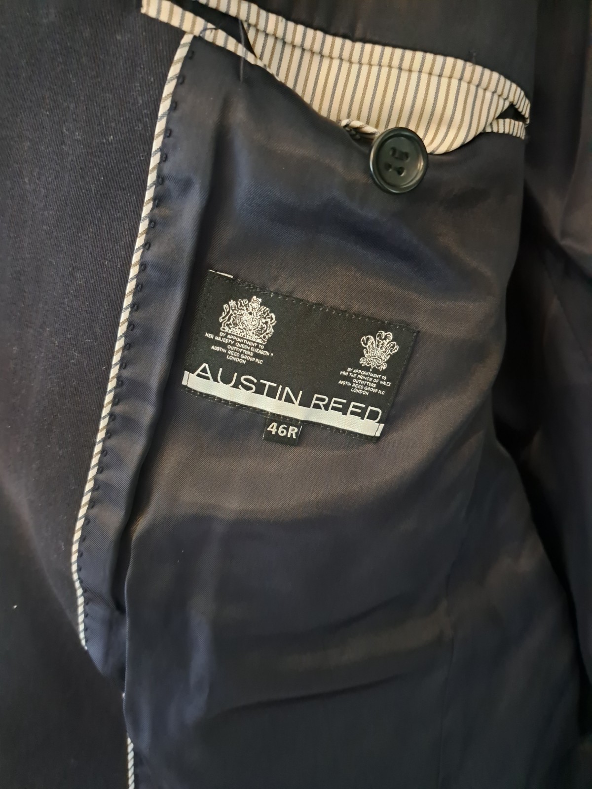 FILA AUSTIN REED MOLESKIN GIACCA BLAZER COTONE UK 46 BLU NAVY LONDRA SAVILE ROW